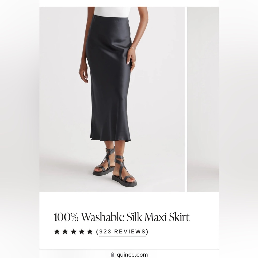 m maxi silk skirt